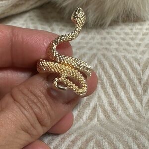 Gold coiled snake